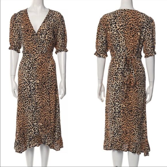 Faithfull The Brand Abbey Midi Wrap Dress - Picture 1 of 14